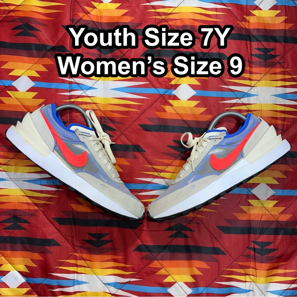 Nike Waffle One DC0481-101 Coconut Milk Crimson Royal Youth Size 7Y Women Size 9